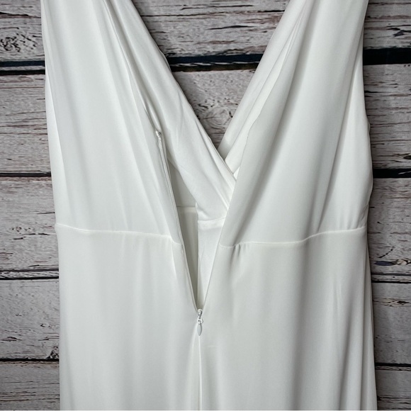 🏷️ NWT Torrid Size 12 Special Occasion Ivory Chiffon Sleeveless Hi Lo Dress NEW - Picture 6 of 15